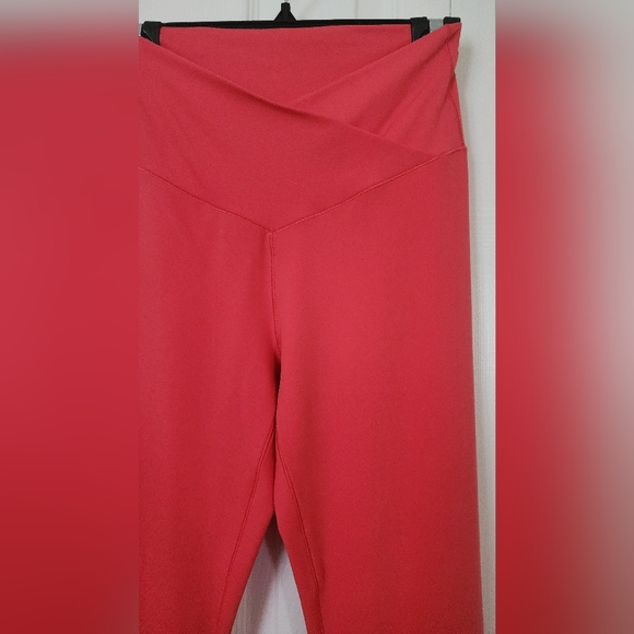 OFFLINE By Aerie Real Me High Waisted Crossover Flare Legging In Resort Red Lg - Picture 5 of 7